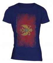 Montenegro Faded Flag Ladies T-Shirt