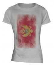 Montenegro Faded Flag Ladies T-Shirt
