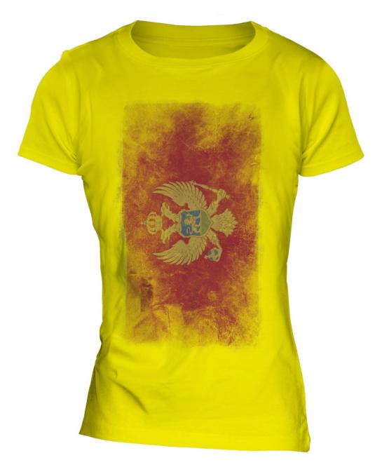Montenegro Faded Flag Ladies T-Shirt