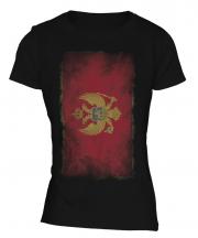 Montenegro Faded Flag Ladies T-Shirt
