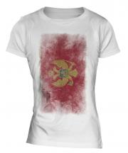 Montenegro Faded Flag Ladies T-Shirt
