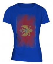 Montenegro Faded Flag Ladies T-Shirt