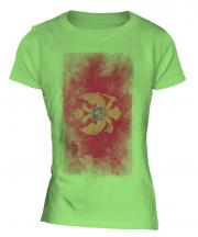 Montenegro Faded Flag Ladies T-Shirt