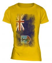 Montserrat Faded Flag Ladies T-Shirt