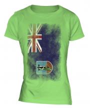 Montserrat Faded Flag Ladies T-Shirt