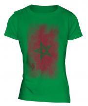 Morocco Faded Flag Ladies T-Shirt