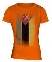 Mozambique Faded Flag Ladies T-Shirt