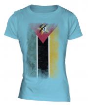 Mozambique Faded Flag Ladies T-Shirt