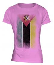 Mozambique Faded Flag Ladies T-Shirt