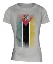 Mozambique Faded Flag Ladies T-Shirt