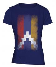 Nagorno-Karabakh Republic Faded Flag Ladies T-Shirt