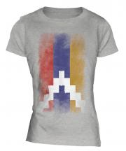 Nagorno-Karabakh Republic Faded Flag Ladies T-Shirt