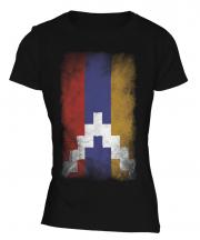 Nagorno-Karabakh Republic Faded Flag Ladies T-Shirt