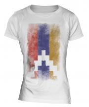 Nagorno-Karabakh Republic Faded Flag Ladies T-Shirt
