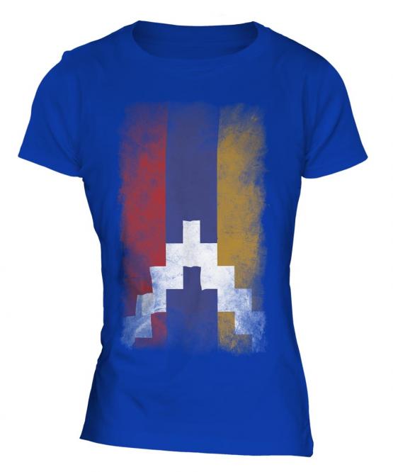 Nagorno-Karabakh Republic Faded Flag Ladies T-Shirt