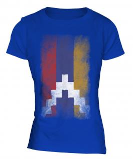 Nagorno-Karabakh Republic Faded Flag Ladies T-Shirt