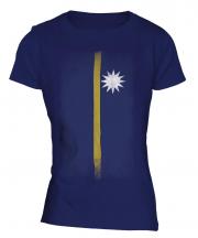 Nauru Faded Flag Ladies T-Shirt