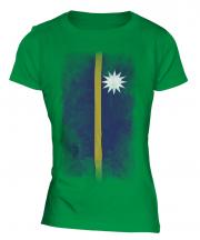Nauru Faded Flag Ladies T-Shirt