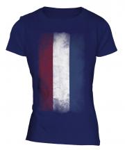Netherlands Faded Flag Ladies T-Shirt