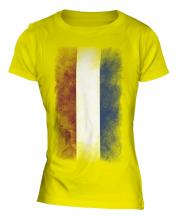 Netherlands Faded Flag Ladies T-Shirt