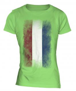 Netherlands Faded Flag Ladies T-Shirt