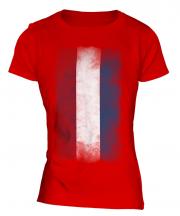 Netherlands Faded Flag Ladies T-Shirt