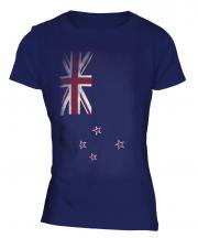 New Zealand Faded Flag Ladies T-Shirt