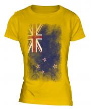 New Zealand Faded Flag Ladies T-Shirt