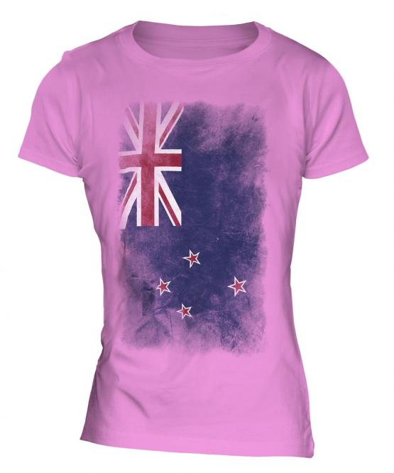New Zealand Faded Flag Ladies T-Shirt