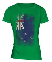 New Zealand Faded Flag Ladies T-Shirt
