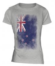 New Zealand Faded Flag Ladies T-Shirt