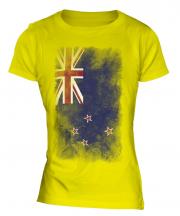 New Zealand Faded Flag Ladies T-Shirt