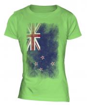 New Zealand Faded Flag Ladies T-Shirt