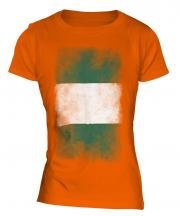 Nigeria Faded Flag Ladies T-Shirt