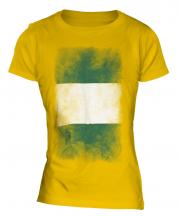 Nigeria Faded Flag Ladies T-Shirt