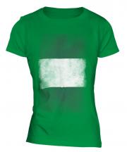Nigeria Faded Flag Ladies T-Shirt