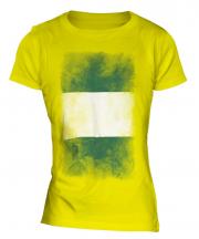 Nigeria Faded Flag Ladies T-Shirt