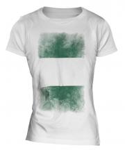 Nigeria Faded Flag Ladies T-Shirt