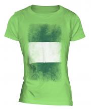 Nigeria Faded Flag Ladies T-Shirt