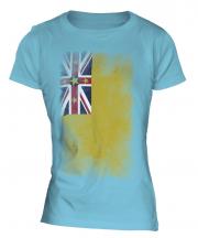 Niue Faded Flag Ladies T-Shirt