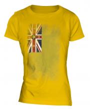 Niue Faded Flag Ladies T-Shirt