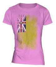 Niue Faded Flag Ladies T-Shirt