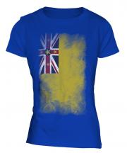 Niue Faded Flag Ladies T-Shirt