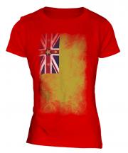 Niue Faded Flag Ladies T-Shirt