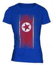 North Korea Faded Flag Ladies T-Shirt