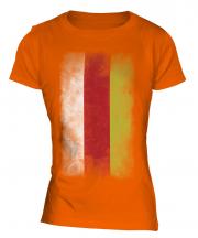 North Ossetia Faded Flag Ladies T-Shirt