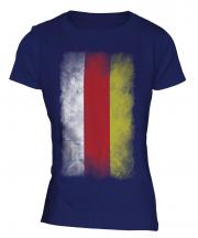 North Ossetia Faded Flag Ladies T-Shirt