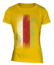 North Ossetia Faded Flag Ladies T-Shirt