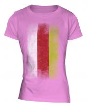 North Ossetia Faded Flag Ladies T-Shirt