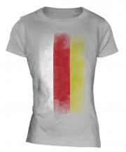 North Ossetia Faded Flag Ladies T-Shirt